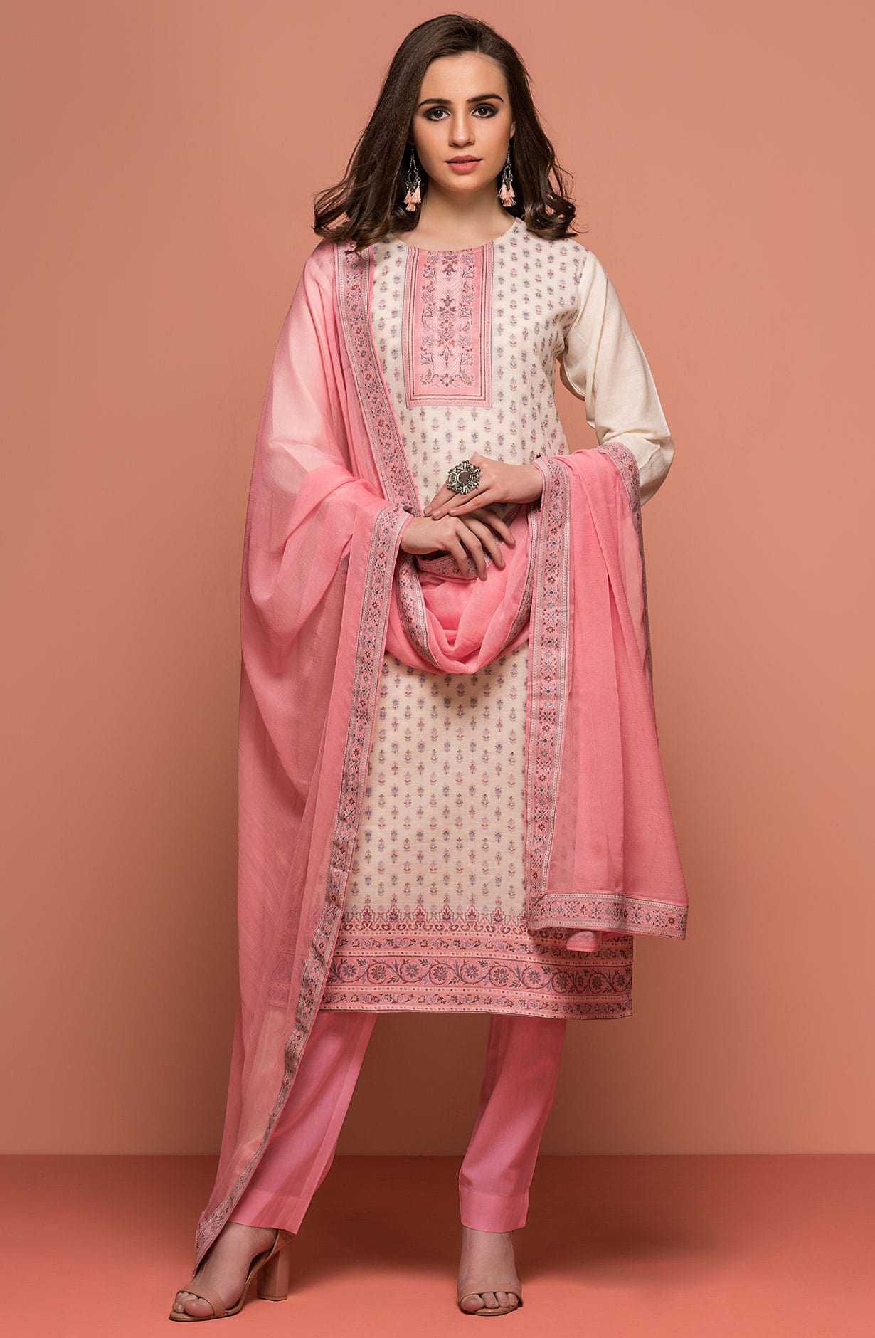 Cotton Jacquard Salwar Kameez